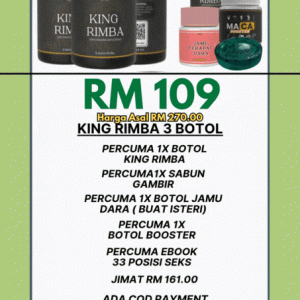 SET UNLIMITED - 4 KING RIMBA - FREEGIFT 1X BOTOL RIMBA + 1X SABUN GAMBIR + 1X JAMU DARA UTK ISTERI + EBOOK