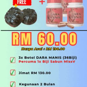 SET DARA MANIS - 3 BOTOL PERCUMA SABUN MISSV