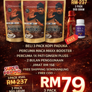 PAKEJ LAKSAMANA - 3 PACK KOPI CHAM + FREEGIFT